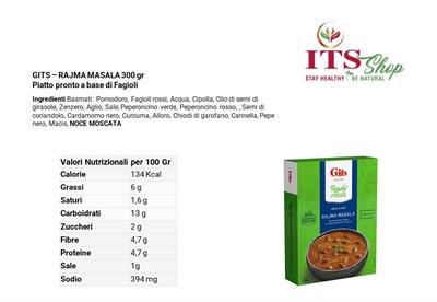 GITS - RAJMA MASALA VEGETARIANO 300 gr