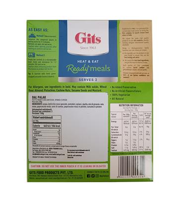 GITS - DAL PALAK VEGETARIANO 300 gr