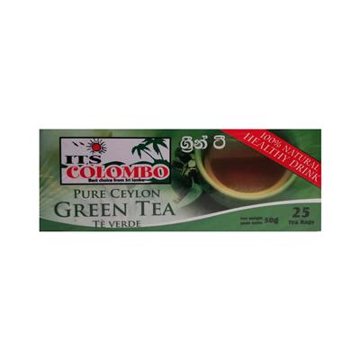 ITS COLOMBO GREEN TEA BAGS 50 gr . 25 bags