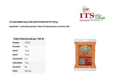 ITS COLOMBO SALATINI LENTICCHIE FRITTE 100 gr