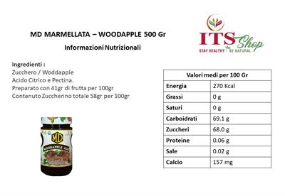 MD MARMELLATA - WOODAPPLE 500 gr