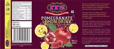 ITS POMEGRANATE AND LEMON FLAVOURED DRINK 200 ml