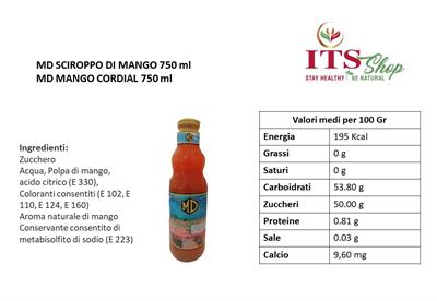 MD MANGO CORDIAL 750 ml