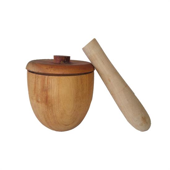 WOODEN HAND GRINDER - WITH THE LID